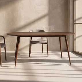 Ovale Minimalistische Houten Eettafel - 180 X 90cm.