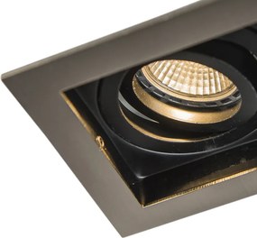 Smart inbouwspot staal incl. Wifi GU10 lichtbron - Carree