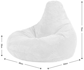 Cloudy Cord Zitzak Stoel - Beige