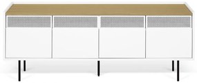TemaHome Radio Wit Tv-meubel Met Eiken Blad - 160x43x60cm.