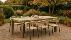 Tuinset 6 personen 210 cm Aluminium/Rope Taupe De Laan Projects