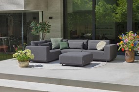 Flow. Lux M-hoekbank sooty All Weather loungeset Antraciet Sunbrella loungeset LoungesetHoek loungeset outdoor textiel - weerbestendig