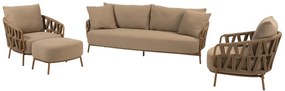 4 Seasons Outdoor Biarritz loungeset amber SALE Loungeset beige weerbestendig