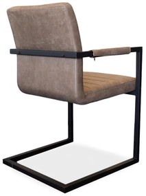 Eetkamerstoel - Apollo II - stof Bull lederlook grey