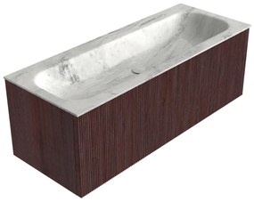 Mondiaz Kurve-dlux 120cm badmeubel ruby met 1 lade en wastafel big large midden zonder kraangat opalo