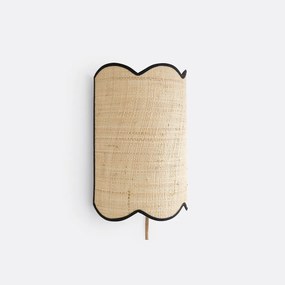 Wandlamp in raffia, Dolkie