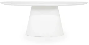 Eleonora Elin Ovale Eettafel Wit 200 Cm Magnesium Oxide - 200 X 110cm.