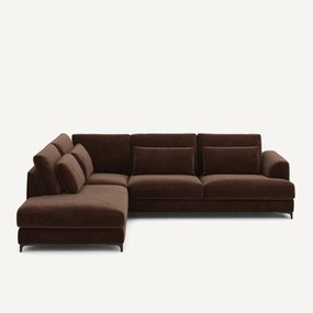 Hoekslaapbank links fluweel chenille, Marsile