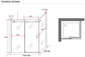 Sanigoods Onno douchecabine 120x90x195cm chroom