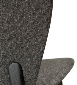 Dan-Form Paragon Design Eetkamerstoel Grijs Boucle Met Zwart Essen