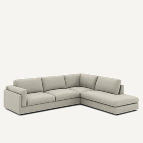 Tweed hoekslaapbank met longchair, César