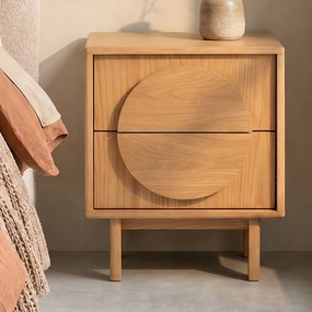 Zuiver Groove Design Nachtkastje Eiken - 45x40x55cm.