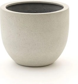 Bloempot Luca Lifestyle Grigio | Wit Kunststof | ø45cm | Geschikt voor buiten en binnen | Kees Smit Tuinmeubelen