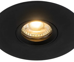 Set van 6 Moderne inbouwspot zwart 12 cm - Buco GU10 Binnenverlichting Lamp