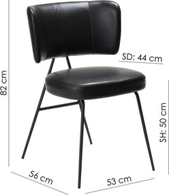 Dan-Form Roost Design Eetkamerstoel Cashmere Vintage Kunstleer