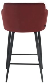 House of Rebels Barkruk - Beau - 65cm - Velvet - Bordeaux Rood - House of Rebels