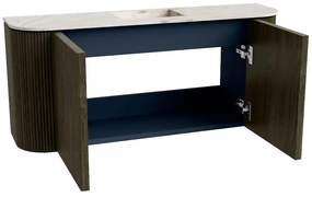 Mondiaz Joya DLux 95cm toiletmeubel ronding links/rechts shadow met wastafel faye midden 1 kraangat frappe