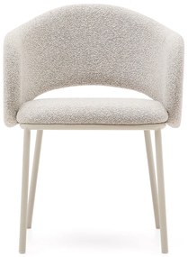 Kave Home Maina Design Eetkamerstoel Chenille Beige