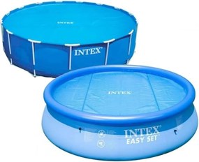 Intex drijvende solar cover/afdekzeil - rond - Diameter 348 cm