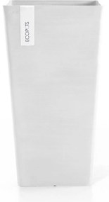 Ecopots bloempot Rotterdam Mid High 56 - Vierkant - Pure White - 31 x H56,5 cm