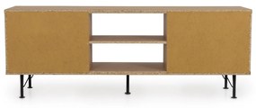 Tenzo Flow Tv-meubel Eiken Mat Zwart - 164x44x60cm.