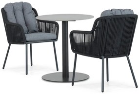 Bistroset 2 personen 70 cm Aluminium/rope Grijs Santika Furniture Santika