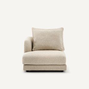 Halve bank links, modulair, van katoenmix, TIBERIO