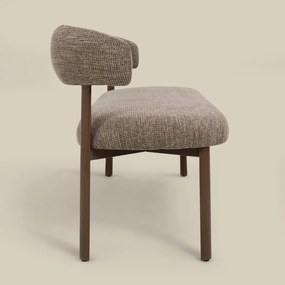 Eetkamerbank Walnoot Met Grove Stof 180 Cm