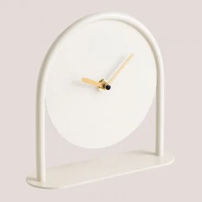 Anuket Ijzeren Tafelklok Gardenia Wit - Sklum