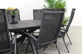 Hartman Salvatore/Silva 240x115 cm. ovale tuinset - verstelbaar - 7-delig