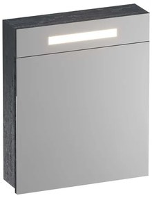 BRAUER 2.0 Spiegelkast - 60x70x15cm - verlichting geintegreerd - 1 linksdraaiende spiegeldeur - MFC - metal SK-TW60LME
