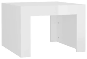 vidaXL Salontafel 50x50x35 cm spaanplaat hoogglans wit