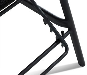 Coco Ralph Ligbed Verstelbaar Aluminium/wicker Grijs