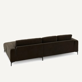 XL hoekbank rechts in fluweel, MARSILE