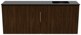 Mondiaz Joya 100cm toiletmeubel walnut met wastafel faye rechts zonder kraangat urban