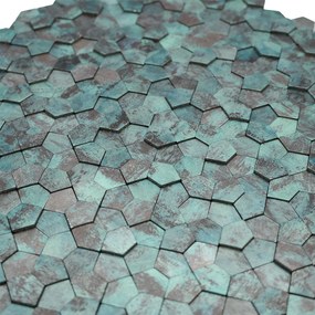 Zelfklevende Mozaïektegels Metaal | Pentagon 3D Patina Koper | 28,2×28,2 cm | Keuken, Bad &amp; WC
