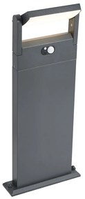 Buitenpaal donkergrijs met bewegingssensor 60cm IP54 solar - Judge