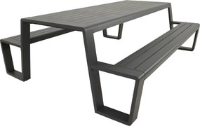 Lesli Living Picknickset-Estilo-Antraciet -Aluminium-220cm-Lesli Living