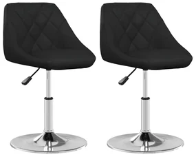 vidaXL Eetkamerstoelen 2 st kunstleer zwart