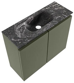 Mondiaz Ture DLux toiletmeubel 60cm army met wastafel lava midden met kraangat