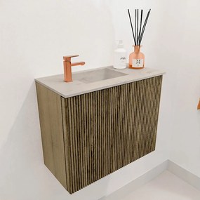 Mondiaz Joya DLux 50cm toiletmeubel dusk met wastafel faye links 1 kraangat opalo