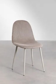 Set Van 2 Glamm Eetkamerstoelen Corduroy Mokkabruin & Grijs – Taupe – Koel & Corduroy - Sklum