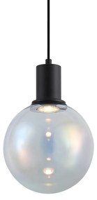 Design hanglamp zwart met regenboog glas 20cm - Mallon