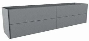 Mondiaz TENCE wastafelonderkast - 200x45x50cm - 4 lades - push to open - softclose - Plata M37181Plata