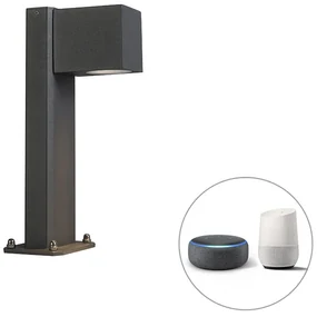 Smart staande buitenlamp antraciet 30 cm IP44 incl. Wifi GU10 - Baleno Landelijk / Rustiek, Modern GU10 IP44 Buitenverlichting