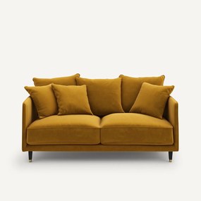 3-zits compacte fluwelen bank, Lazare