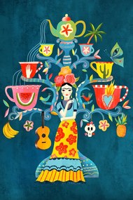 Ilustratie Frida Mexican Tree of Life, Uta Krogmann