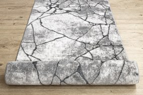 Vloerbekleding modern COZY 8873 Cracks Gescheurd beton - Structureel,  twee poolhoogte , donker grijskleuring