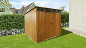 Vitavia Tuinberging Lübeck 89 - red wooden - Metalen tuinberging - L224 x B267 x H203cm