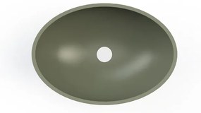 Arcqua Prince waskom 49x34cm ovaal marble mat groen WAS397413